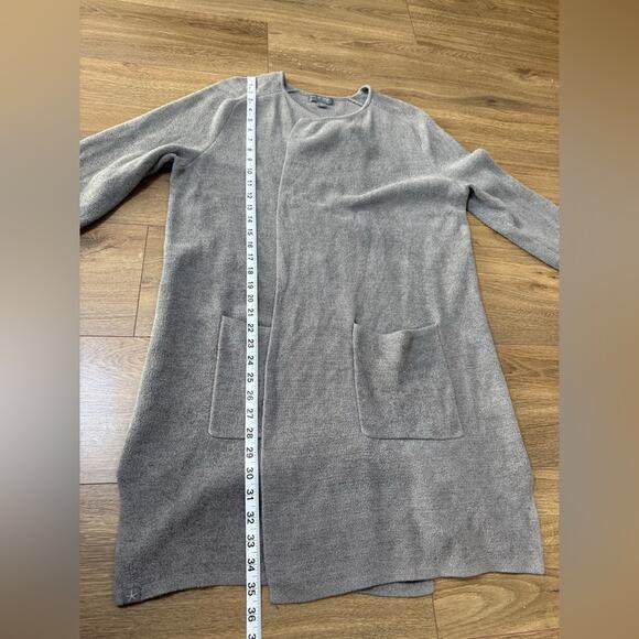 Barefoot Dreams CozyChic Ultra Lite Wide Collar Jacket Gray Size Medium - Picture 10 of 12